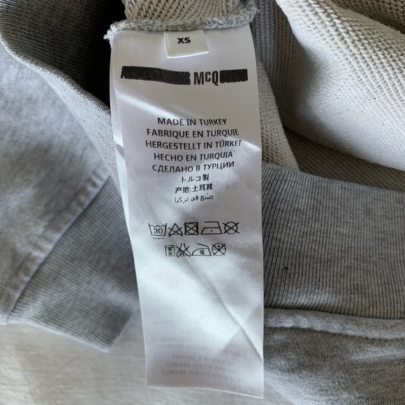 McQ Alexander McQueen Grey hands Classic Pullover - Picture 6 of 8